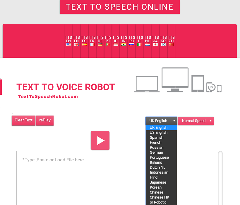 texttospeechrobot.com